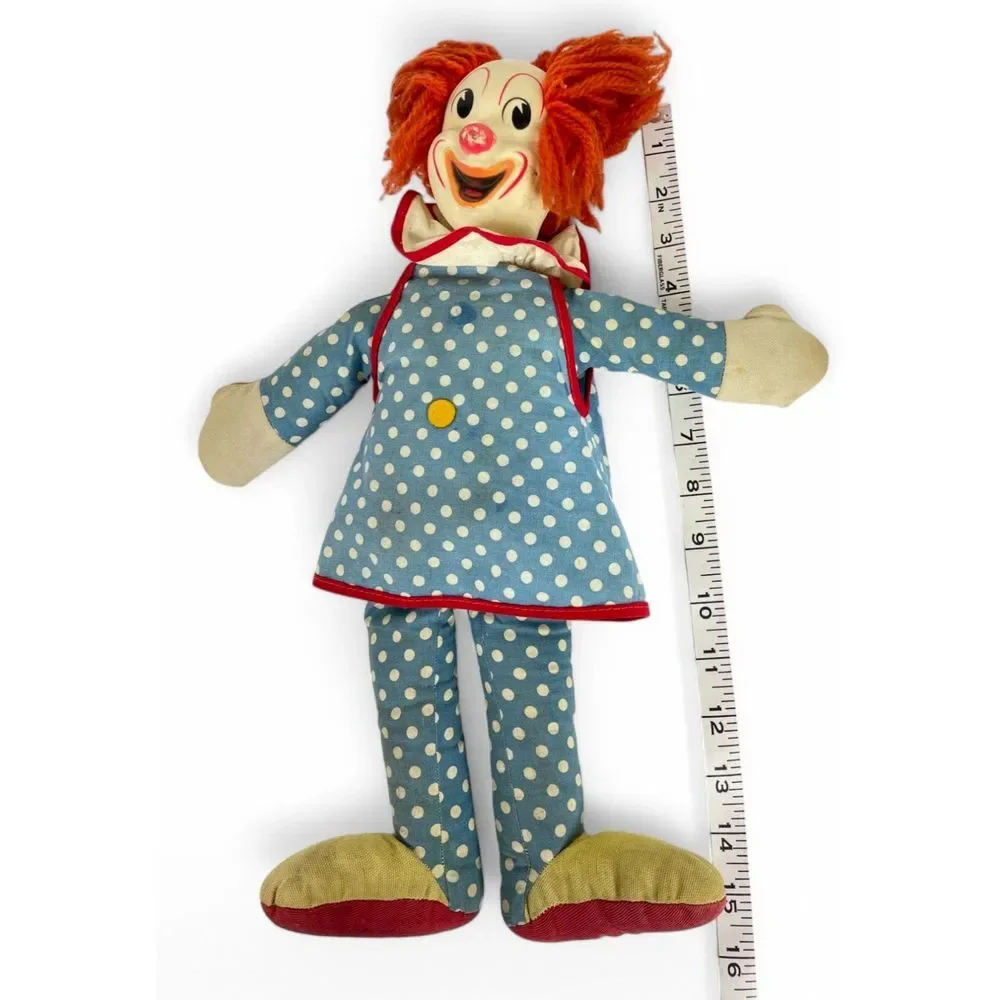 Vintage Bozo The Clown Stuffed Toy Doll 1961 Knickerbocker Larry Harmon 60s 16